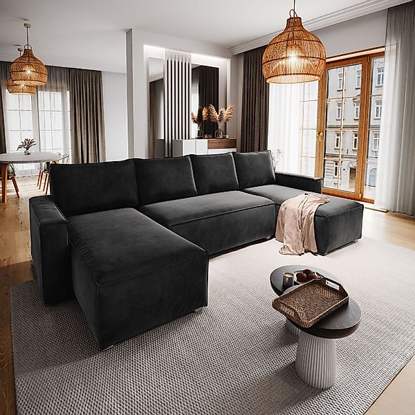 Masseno Ecksofa DENI mit Schlaffunktion U-Form, günstig online kaufen