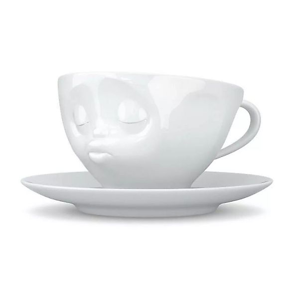 TV Tassen Kaffeetasse weiß küssend 0,20 L günstig online kaufen