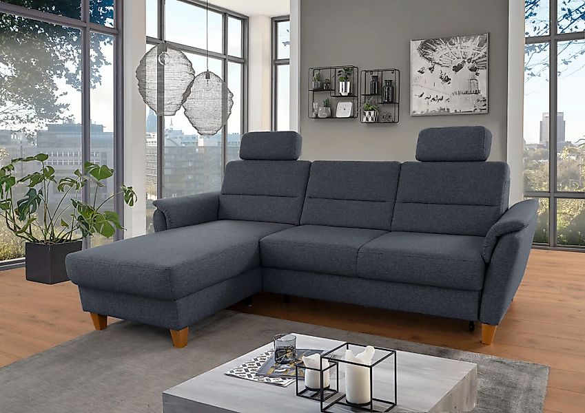 Home affaire Ecksofa "Palmera L-Form, B: 244 cm" optional Bettfunktion & Be günstig online kaufen