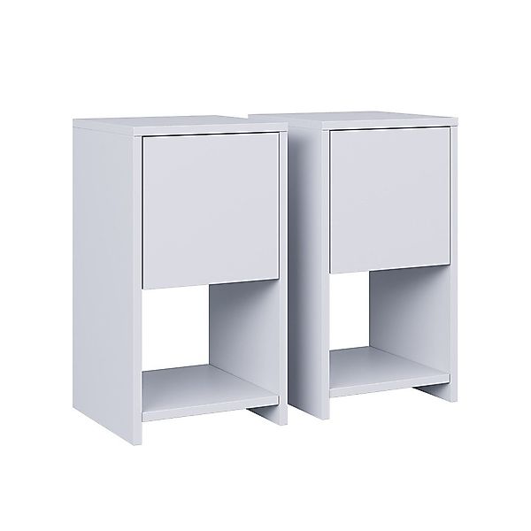 Vicco Nachtschrank Evo, Weiß, 2er Set günstig online kaufen