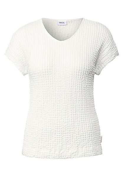CECIL Kurzarmshirt Crinkle Structure T-Shirt günstig online kaufen