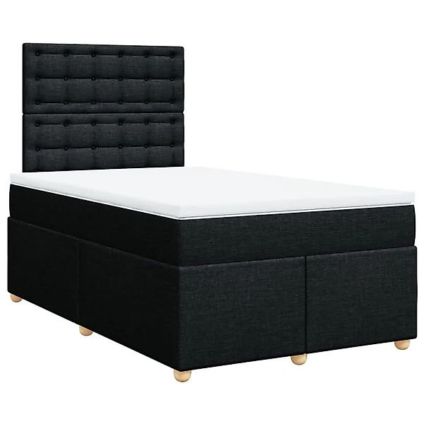 vidaXL Boxspringbett mit Matratze Schwarz 120x200 cm Stoff 3293563 günstig online kaufen