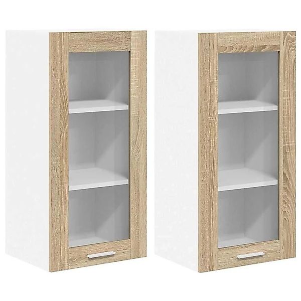 vidaXL Hängeschrank 2 Stk Sonoma-Eiche 40 x 31 x 80 cm Holzwerkstoff 884303 günstig online kaufen