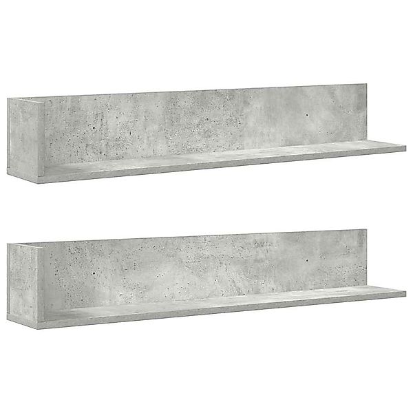 vidaXL Regal Wandregale 2 Stk. Betongrau günstig online kaufen