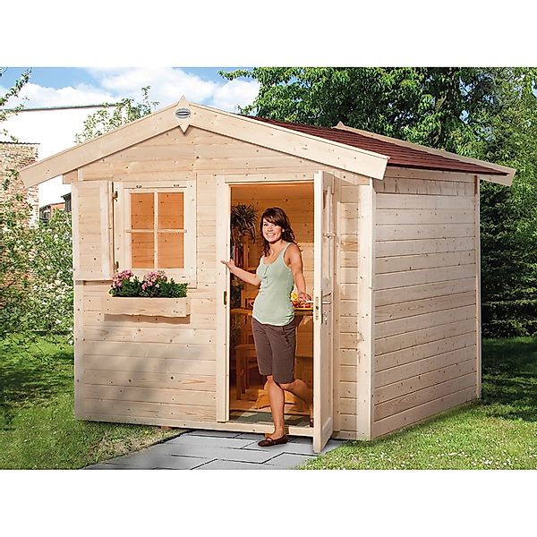 OBI Holz-Gartenhaus Bozen Unbehandelt 270 cm günstig online kaufen