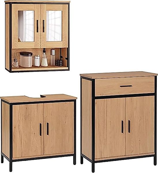 EUGAD Badmöbel-Set, (3-St), mit 2 Spiegeln, günstig online kaufen