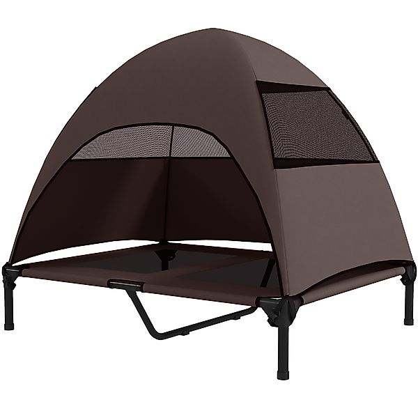 PawHut Hundeliege Outdoor mit Dach, Erhöhtes Hundebett für Große Hunde, Küh günstig online kaufen