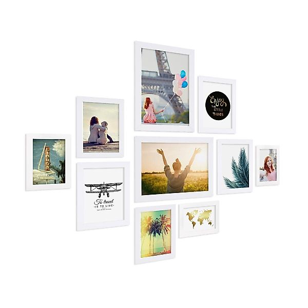 PHOTOLINI Bilderrahmen 10er Set breite Rahmen günstig online kaufen