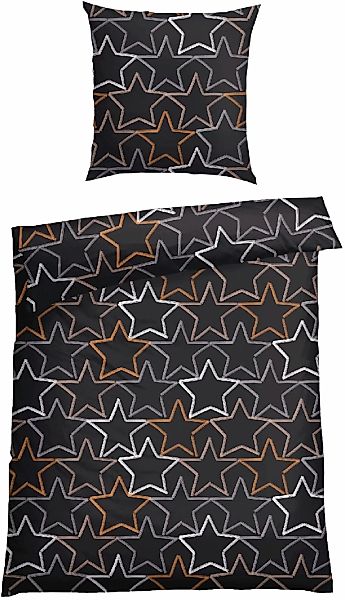 Schiesser Bettwäsche "Lizzy aus weicher Baumwolle mit coolem Sterne-Print" günstig online kaufen