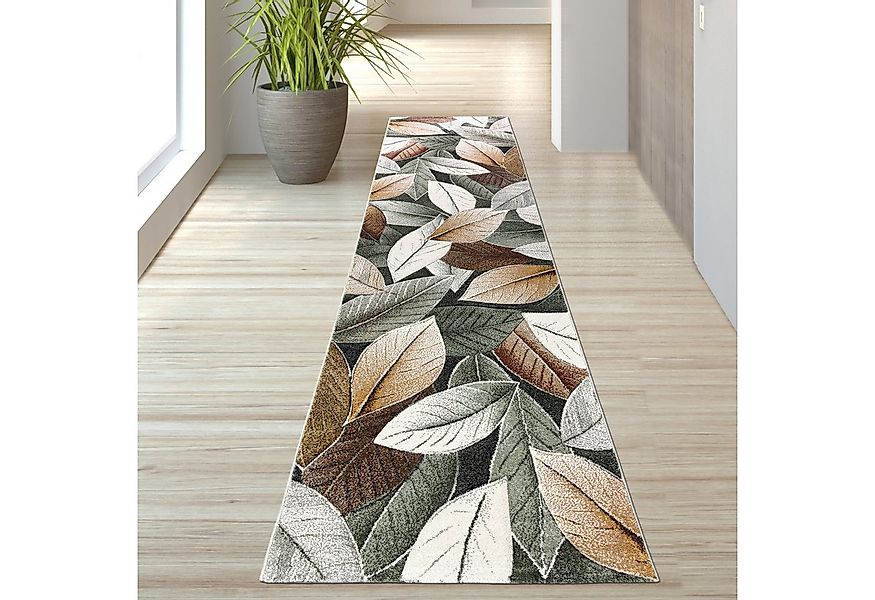 TeppichHome24 Teppich Moderner Teppich für Wohn- und Schlafzimmer im Blätte günstig online kaufen