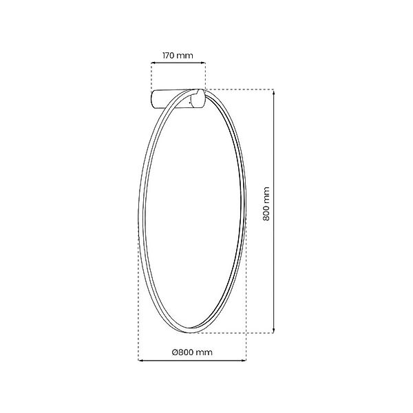 LED-Wandleuchte Saturno, gold, Ø 80 cm, Metall, 4.000 K günstig online kaufen