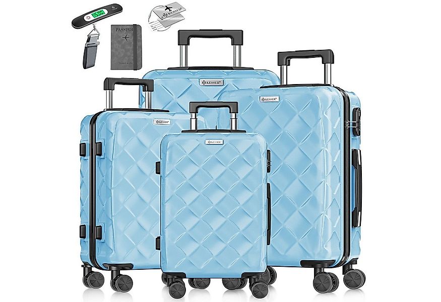 KESSER Kofferset, 4-teilig ABS Hartschalenkoffer mit Zahlenschloss, Waage & günstig online kaufen