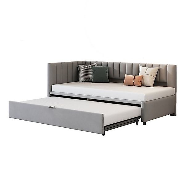 Gotagee Polsterbett L-förmiges Schlafsofa 90x200cm Jugendbett Schlafsofa mi günstig online kaufen