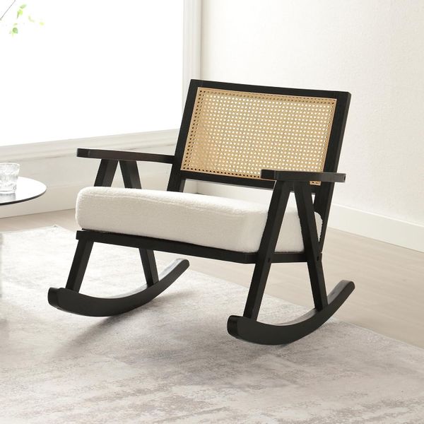 WAHSON OFFICE CHAIRS Schaukelstuhl Gepolsterter Schaukelstuhl günstig online kaufen