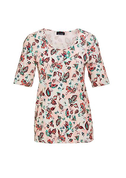GOLDNER Print-Shirt "Druckshirt in kraftvollen Farben" Mehrfarbiges Blätter günstig online kaufen