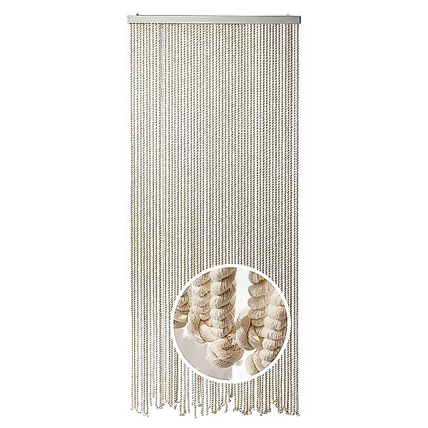 Kobolo Türvorhang Seilvorhang Vorhang MARITIM 54 Stränge beige (1 St), Ösen günstig online kaufen
