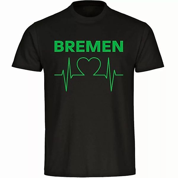 multifanshop T-Shirt Herren Bremen - Herzschlag - Männer günstig online kaufen
