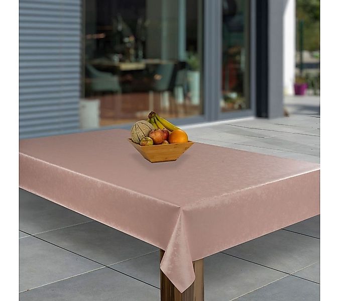 laro Tischdecke Wachstuch-Tischdecken Abwaschbar Rosa geprägt Metallic rech günstig online kaufen