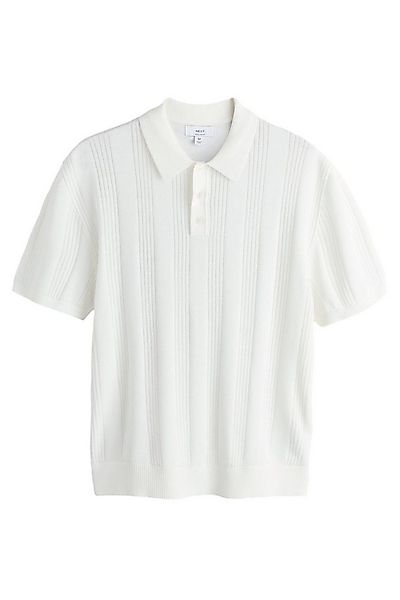 Next Poloshirt Regular Fit Poloshirt aus Strick, Pointelle (1-tlg) günstig online kaufen