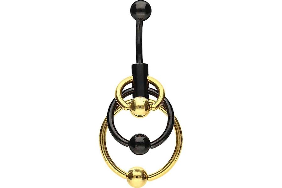 PIERCINGLINE Bauchnabelpiercing Chirurgenstahl Bananabell 3 KLEMMKUGELRINGE günstig online kaufen