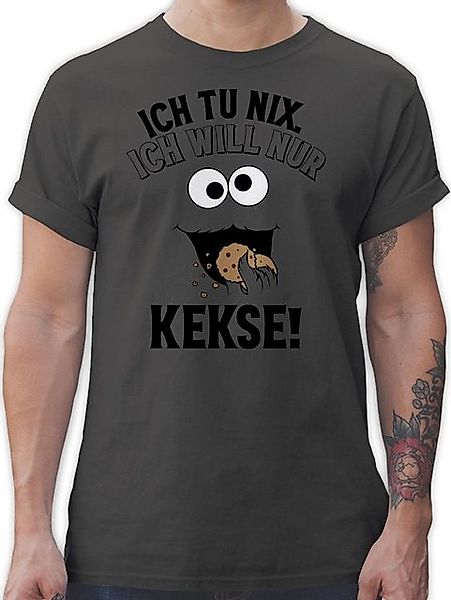 Shirtracer T-Shirt Ich tu nix Ich will nur Kekse I Krümelmonster I Keksmons günstig online kaufen