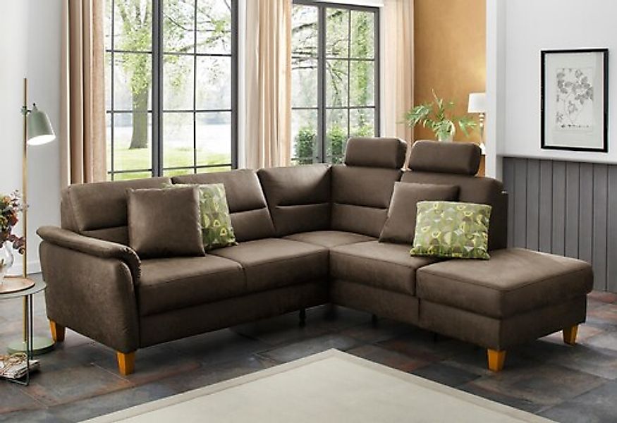 Home affaire Ecksofa »Palmera L-Form, B: 236 cm« optional Bettfunktion & Be günstig online kaufen