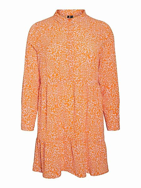 VERO MODA Langärmeliges Blusenkleid Damen Orange günstig online kaufen