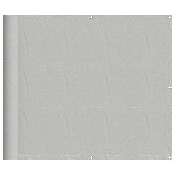 vidaXL Balkon-Sichtschutz Hellgrau 90x600 cm 100 % Polyester-Oxford 4000010 günstig online kaufen