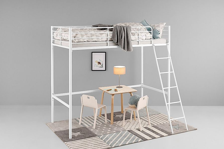 OTTO home Hochbett Hayo, Topseller! Zeitloses Metallbett, in mehreren Farbe günstig online kaufen