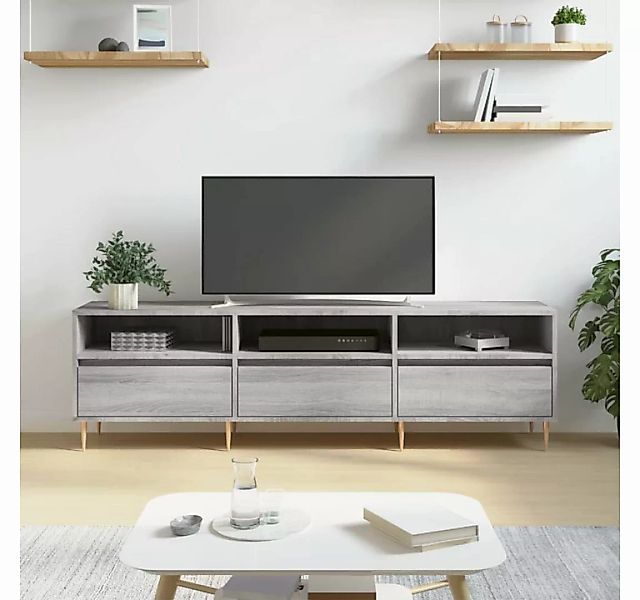 furnicato TV-Schrank Grau Sonoma 150x30x44,5 cm Holzwerkstoff günstig online kaufen