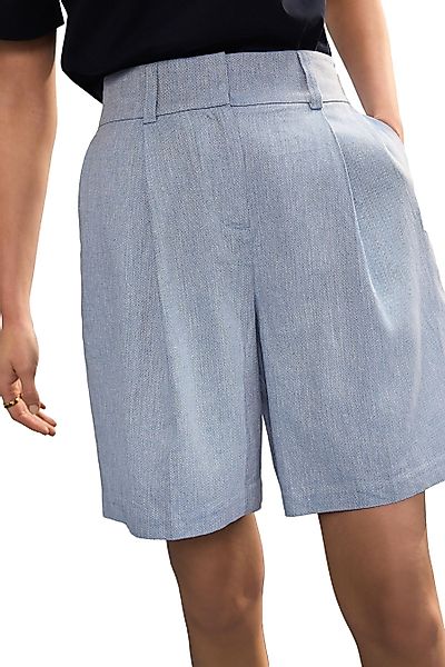 Next Shorts Strukturierte Chambray-Shorts mit Leinenanteil günstig online kaufen