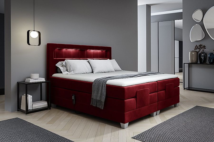 Fun Möbel Boxspringbett Schlafzimmerbett DAVIDE Elektrisch günstig online kaufen