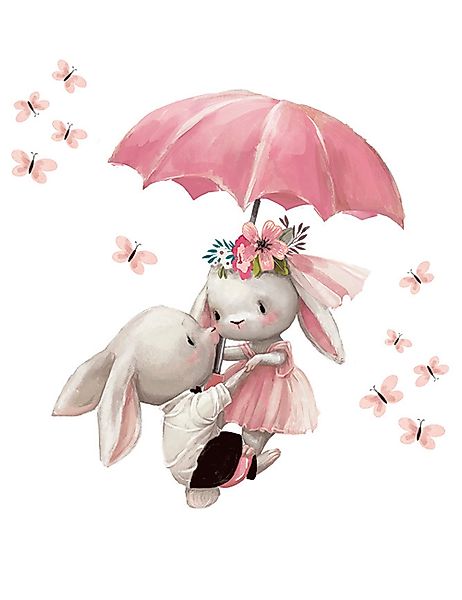 Sipo Wandbild Wandaufkleber Hase, Sterne, Hasen günstig online kaufen