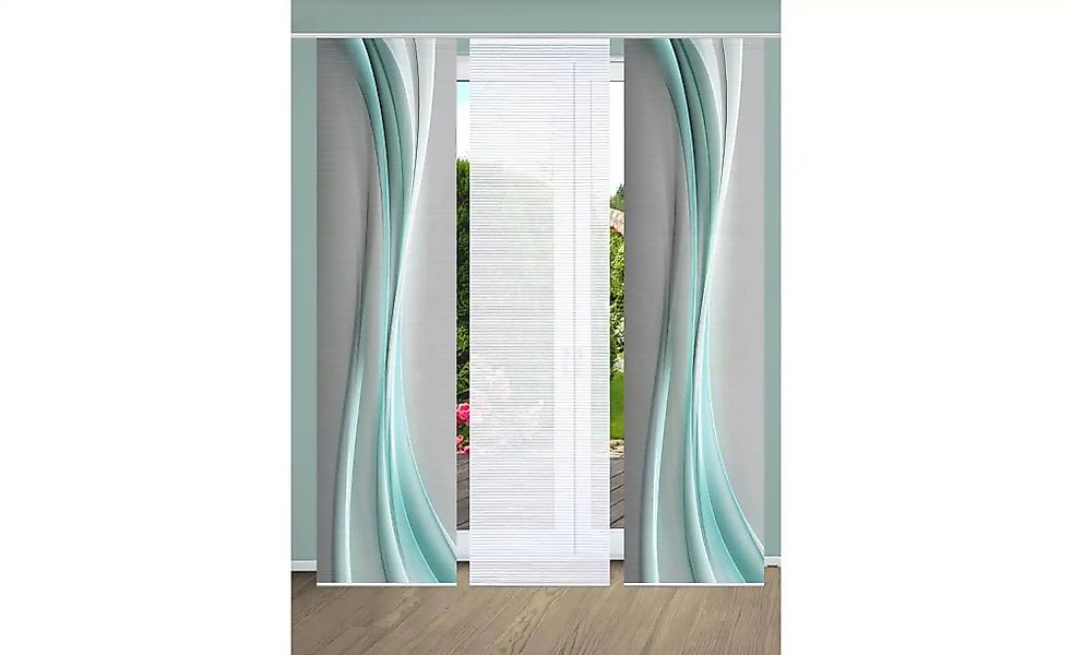 HOME in green Schiebegardine "ELANIA" Paneelwagen 3 Stk. tlg. SET DIGITALDR günstig online kaufen