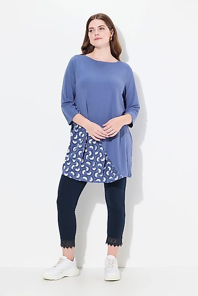 Ulla Popken Longshirt Shirt A-Linie U-Boot-Ausschnitt günstig online kaufen