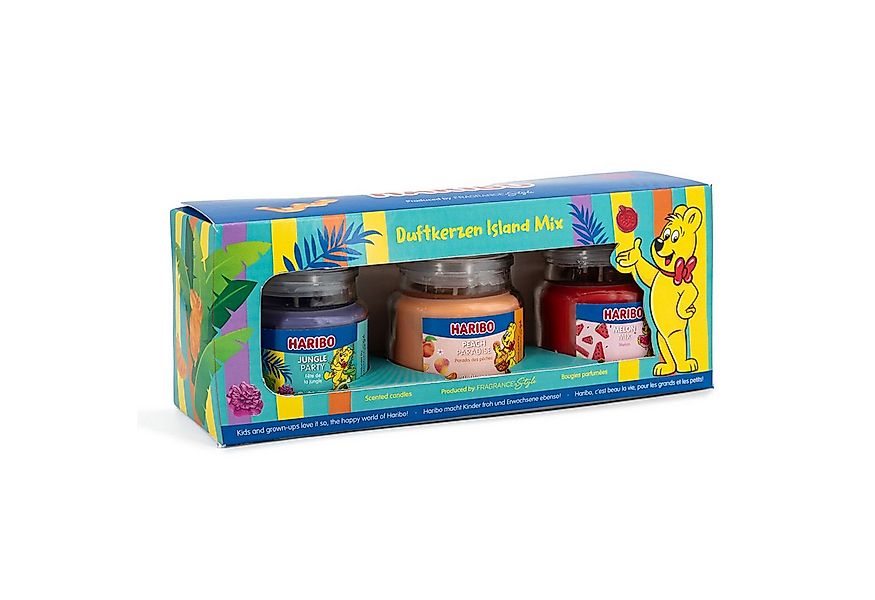 HARIBO Duftkerze Haribo™ Duftkerzen Geschenkset (3er Set), Island Mix günstig online kaufen