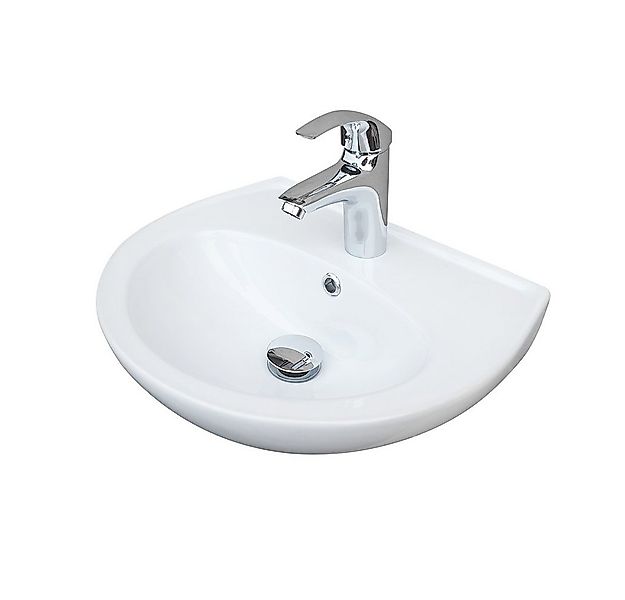 Belvit Waschbecken BV-WB4301 (einzel, 1-St), Waschbecken Heide Weiß Keramik günstig online kaufen