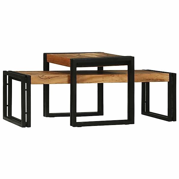 vidaXL Couchtisch 2 Stk Braun 48 x 40 x 40 cm Massivholz Akazie 4104722 günstig online kaufen