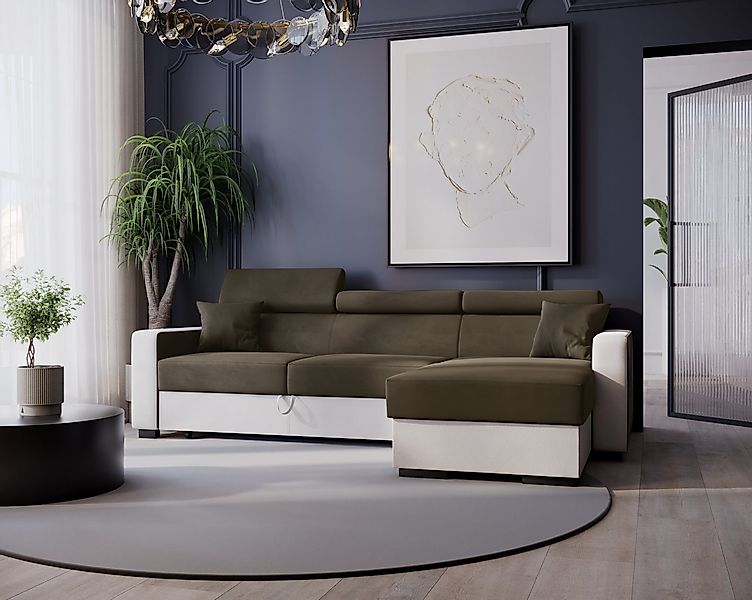 MOEBLO Ecksofa Kamelia L, Eckcouch Wohnlandschaft günstig online kaufen