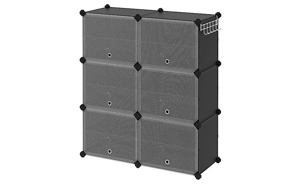 Schuhschrank  Damion ¦ schwarz ¦ Maße (cm): B: 83 H: 94 Regale > Schuhregal günstig online kaufen