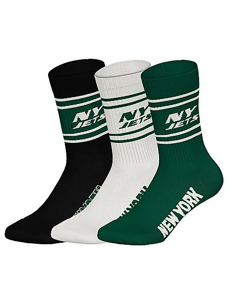 HUDDLE Freizeitsocken NY Jets Crew (3-Paar) Casual Socken, Alltagssocken günstig online kaufen