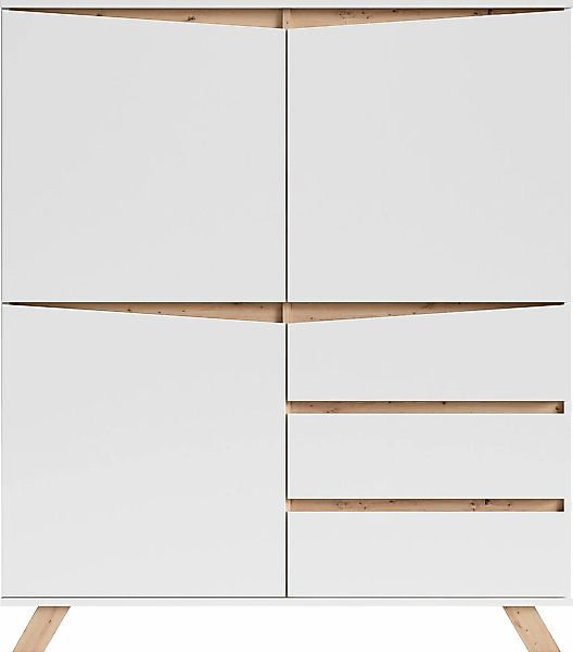 byLIVING Highboard "Valentin" 3 Schubkästen und 3 Türen, Breite 120cm in mo günstig online kaufen