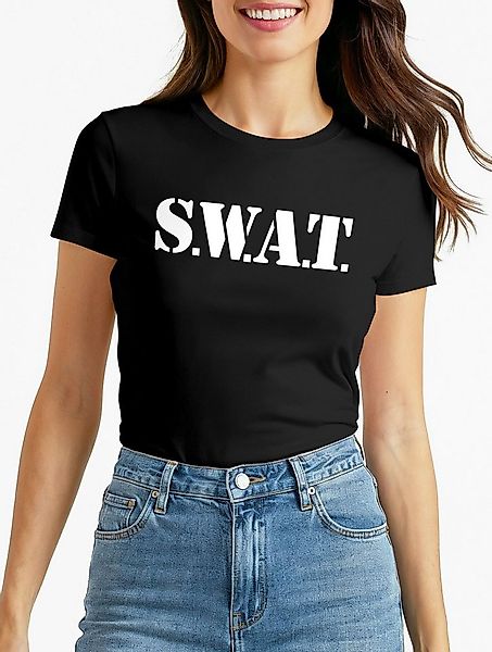 MoonWorks Print-Shirt Damen T-Shirt SWAT Shirt Faschings-Shirt Kostüm Verkl günstig online kaufen