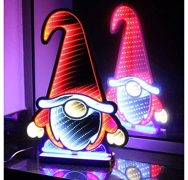 Star-Max LED Fensterbild LED-Wichtel mit Infinity Effekt 192 SMD LED 29x7x4 günstig online kaufen