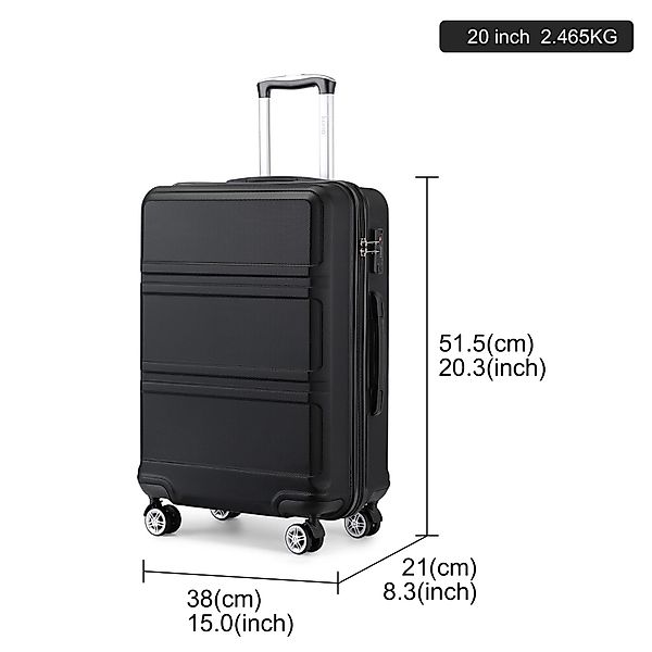 KONO Kofferset 3-teiliges Reiseset: Trolley-Koffer + günstig online kaufen