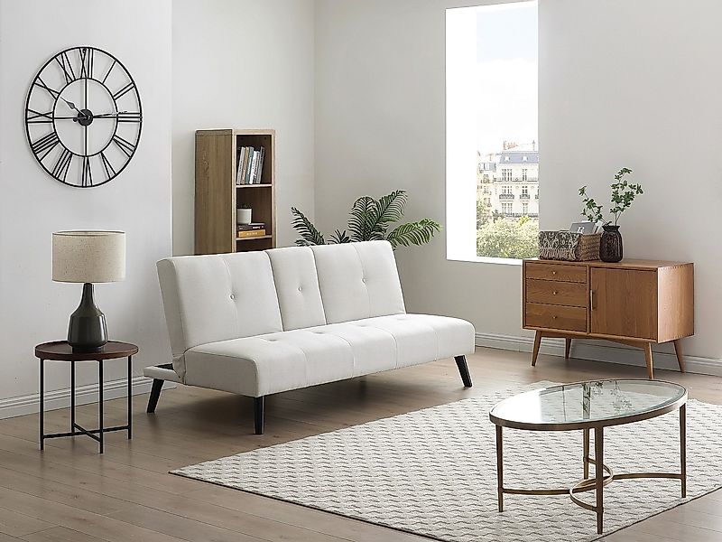 3-Sitzer-Schlafsofa Clic-Clac - Stoff - Beige - mit Ablage CLOSIPA günstig online kaufen