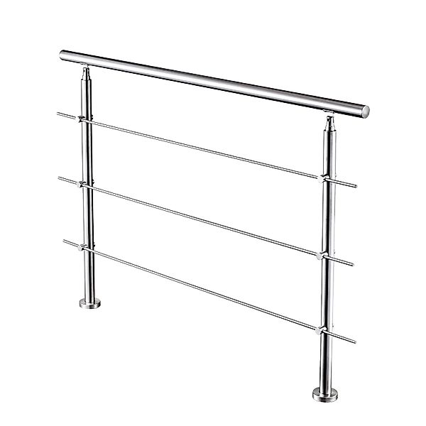 AICA Edelstahl-Treppengeländer 150 cm Geländer für Innen und Außen 3 Querst günstig online kaufen