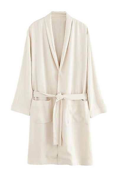 Next Herrenbademantel Leichter Morgenmantel aus Leinengemisch, Leinen, Visk günstig online kaufen