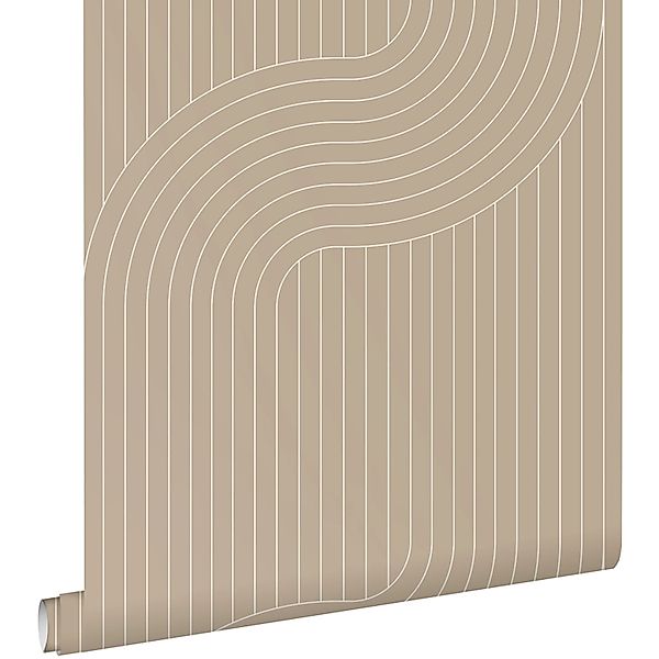 ESTAhome Tapete Grafische Linien Sandbeige 50 x 900 cm 139925 günstig online kaufen