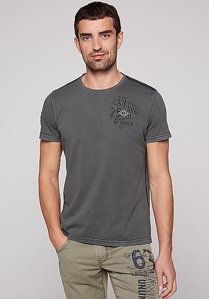 CAMP DAVID T-Shirt mit Logo-Bestickung am günstig online kaufen